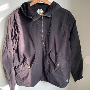 UNWORN Rare House of Land weatherproof black hooded anorak, size small